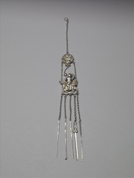 銀銅合金麒麟送子三事兒