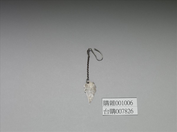 銀銅合金葉形耳墜