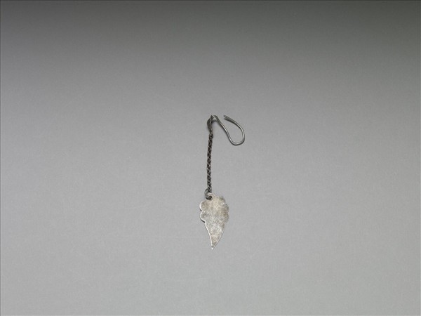 銀銅合金葉形耳墜