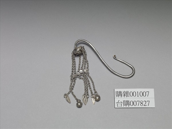 銀銅合金菊花耳墜