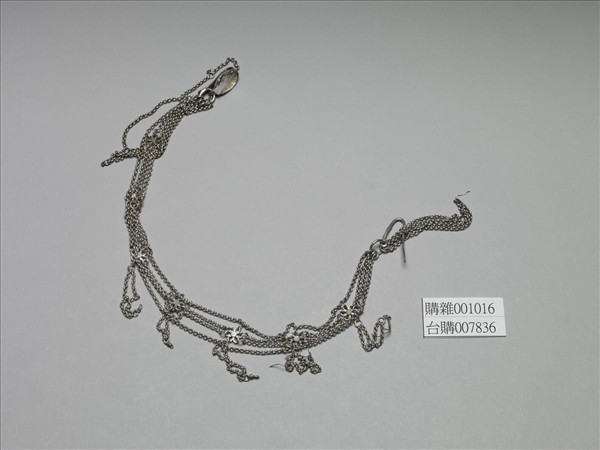 銀銅合金花卉腰飾