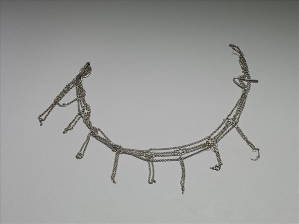 銀銅合金花卉腰飾