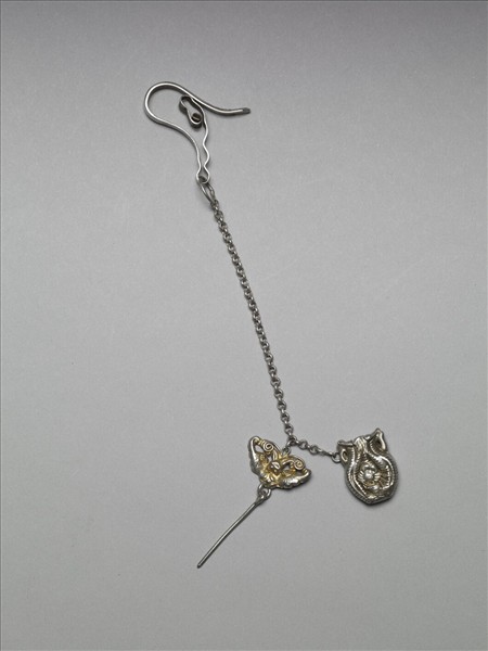 銀銅合金蝙蝠飾件