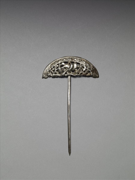 銀銅合金喜上眉梢簪