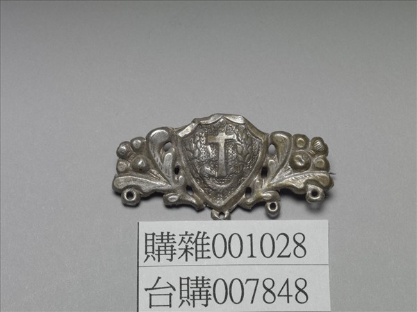 銀銅合金盾牌飾件