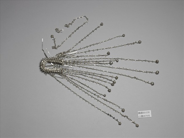 銀銅合金圍髻簪