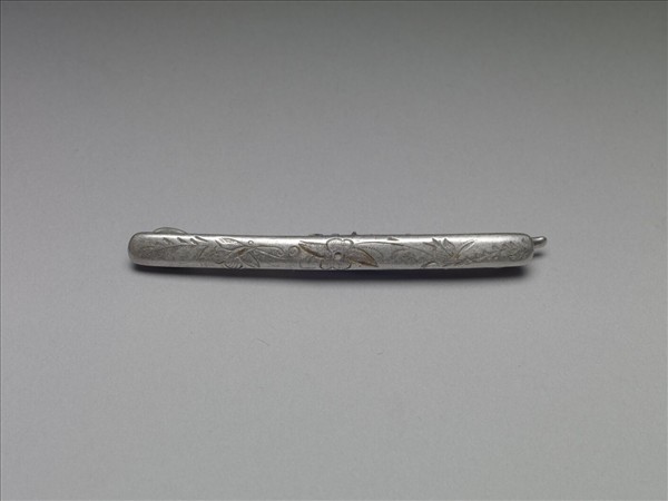 銀銅合金花卉髮夾