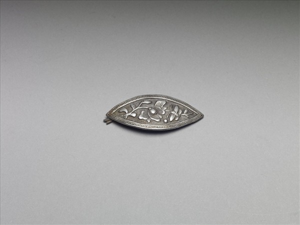 銀銅合金花蝶髮夾