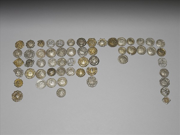 銀銅合金帶字嵌飾