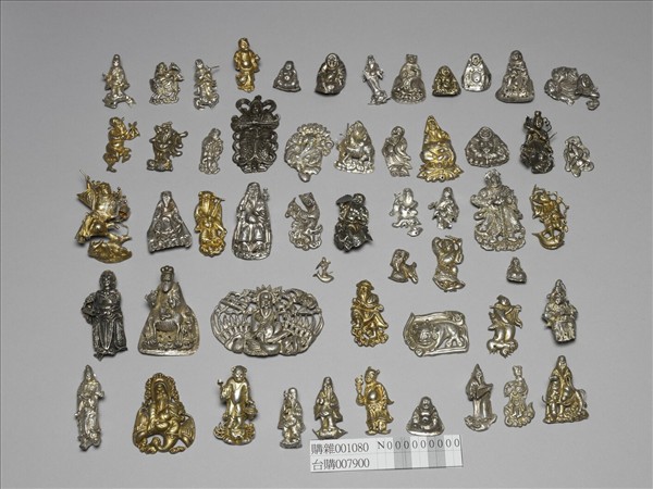 銀銅合金人形嵌飾