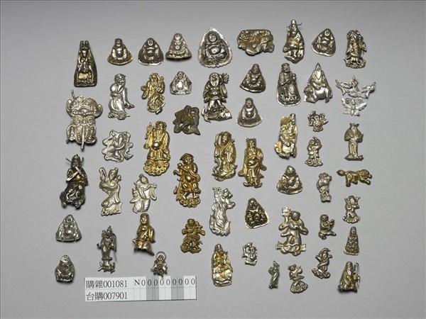 銀銅合金人形嵌飾