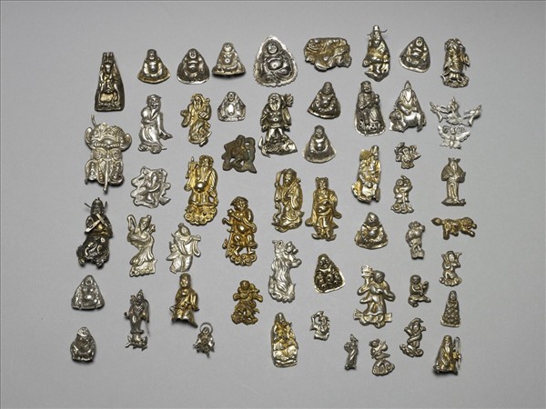 銀銅合金人形嵌飾