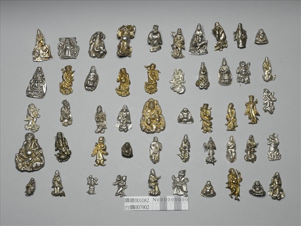 銀銅合金人形嵌飾