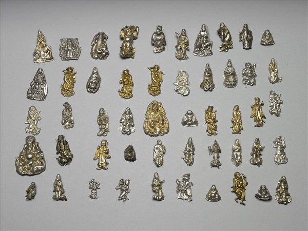 銀銅合金人形嵌飾