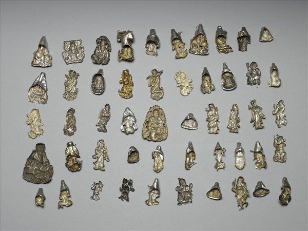 銀銅合金人形嵌飾