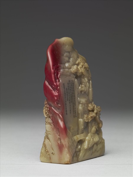 雕赤壁圖雞血石未刻印