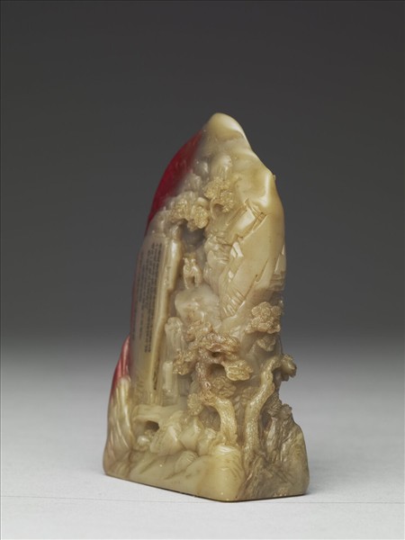 雕赤壁圖雞血石未刻印