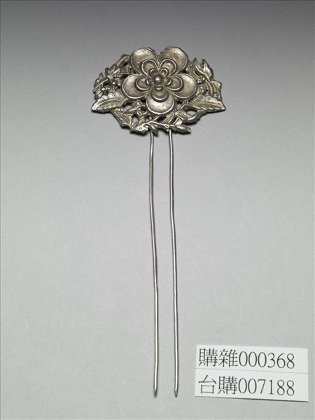 銀銅合金花卉釵