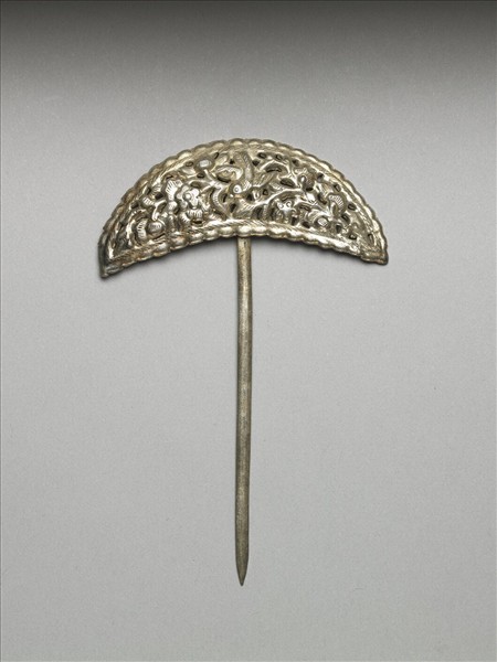 銀銅合金喜上眉梢簪