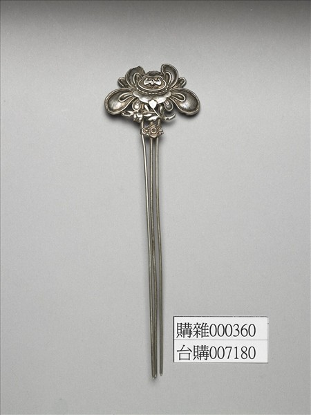 銀銅合金花卉釵