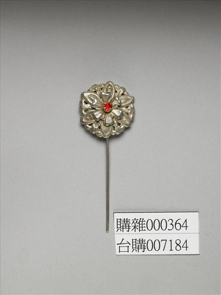 銀銅合金花卉簪