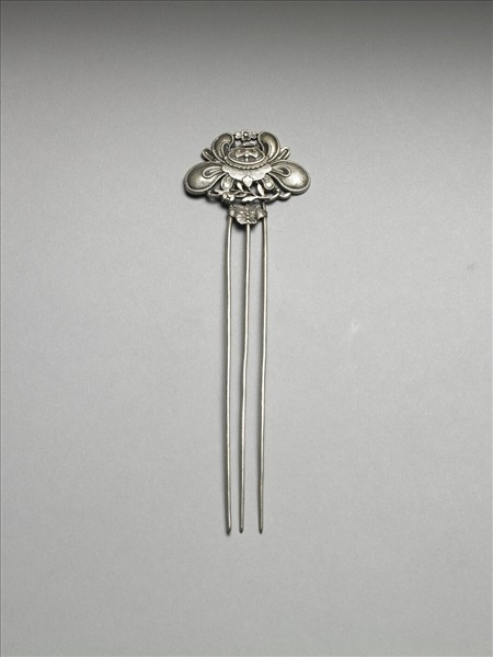 銀銅合金花蝶釵