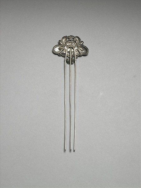 銀銅合金花蝶釵