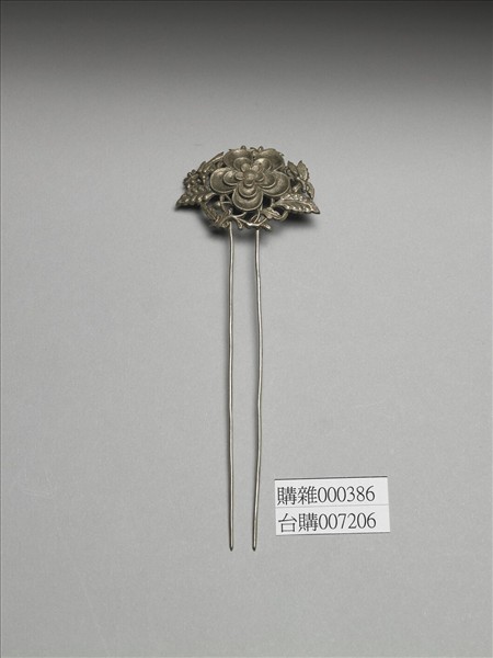 銀銅合金花卉釵