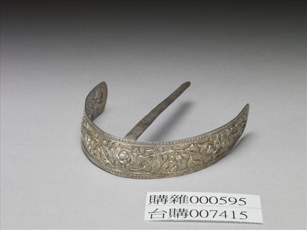 銀銅合金弦月式簪