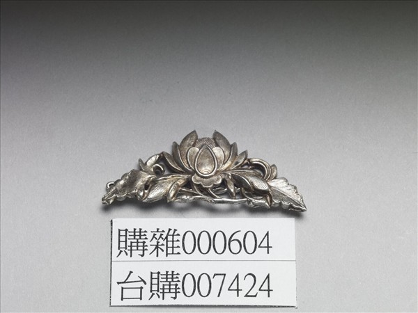 銀銅合金花卉髮夾