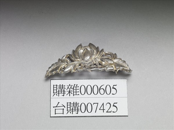 銀銅合金花卉髮夾