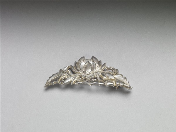 銀銅合金花卉髮夾