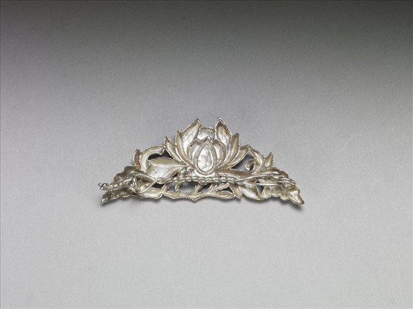 銀銅合金花卉髮夾