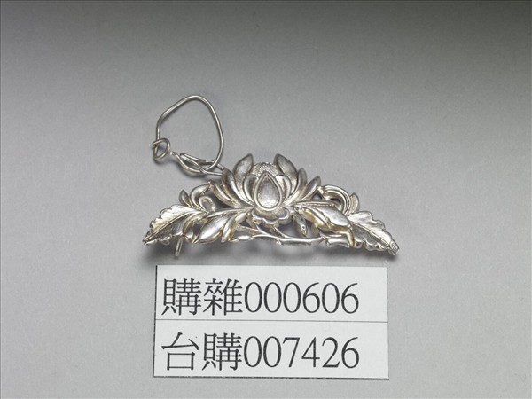 銀銅合金花卉髮夾