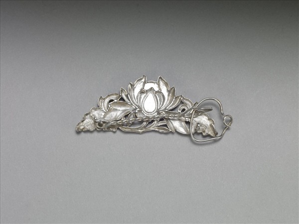 銀銅合金花卉髮夾