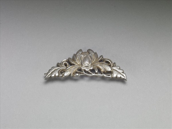 銀銅合金花卉髮夾