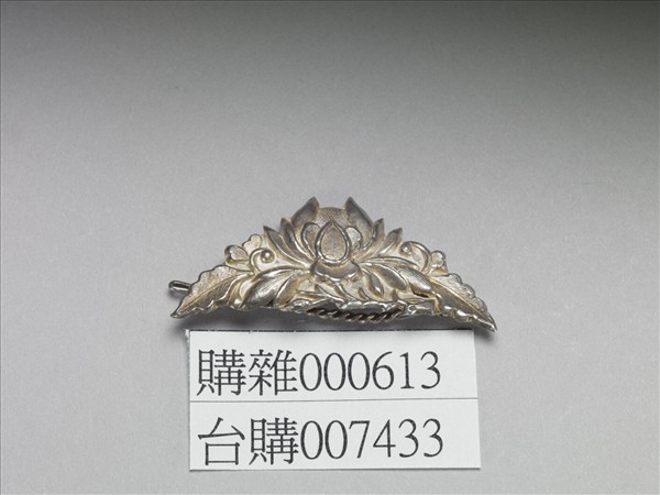 銀銅合金花卉髮夾