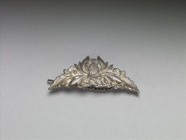 銀銅合金花卉髮夾
