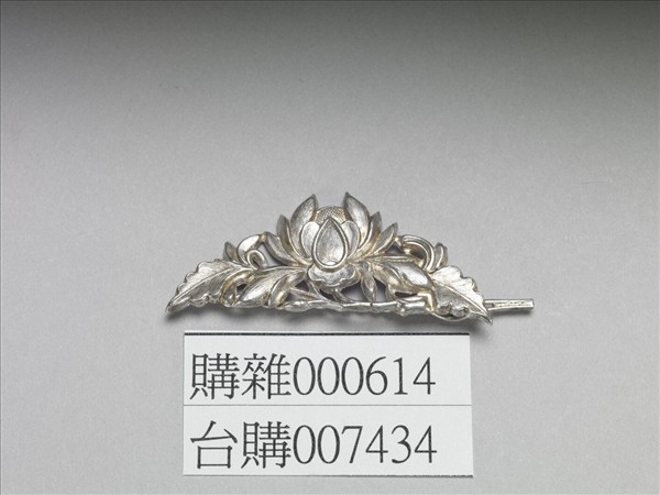 銀銅合金花卉髮夾