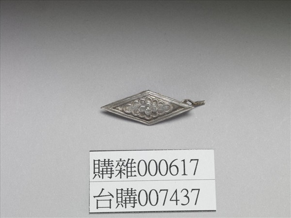 銀銅合金菱形髮夾