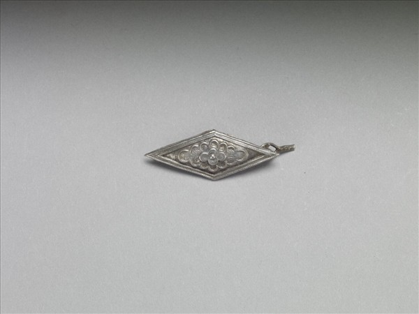 銀銅合金菱形髮夾