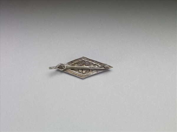 銀銅合金菱形髮夾