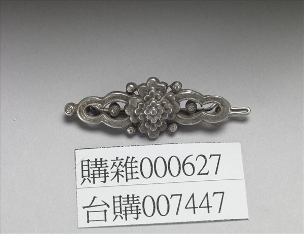 銀銅合金花卉髮夾