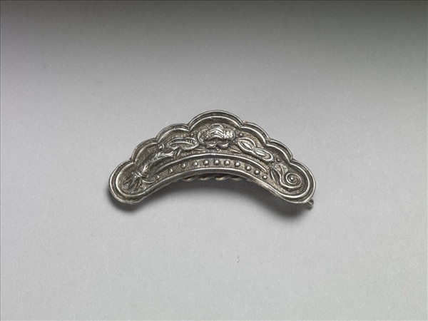 銀銅合金花卉髮夾