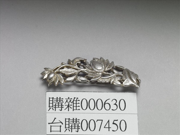 銀銅合金花卉髮夾
