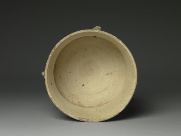 越南高溫灰釉三足奩