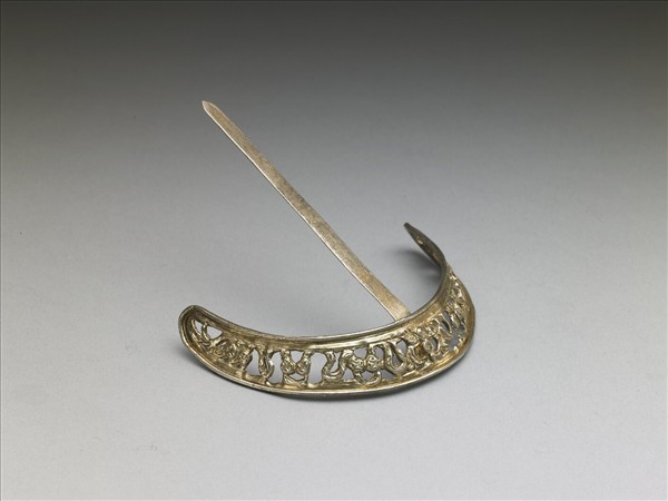 銀銅合金弦月式簪