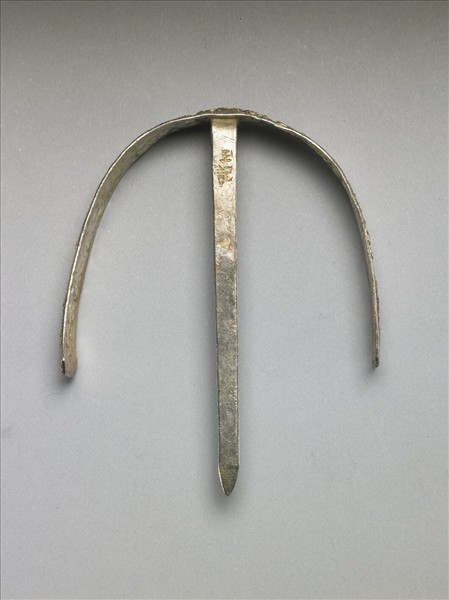 銀銅合金弦月式簪