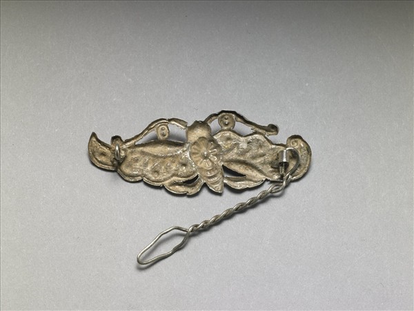 銀銅合金蝴蝶髮夾