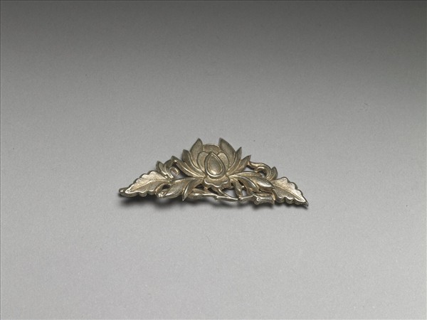 銀銅合金花卉髮夾